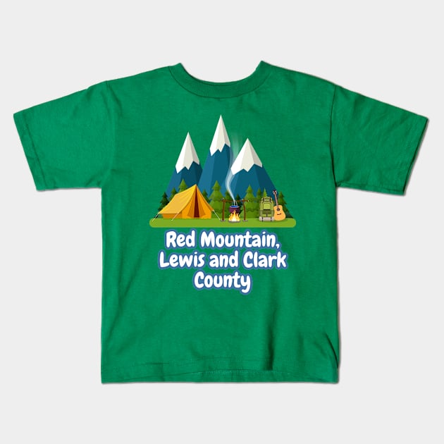 Red Mountain, Lewis and Clark County Kids T-Shirt by Canada Cities